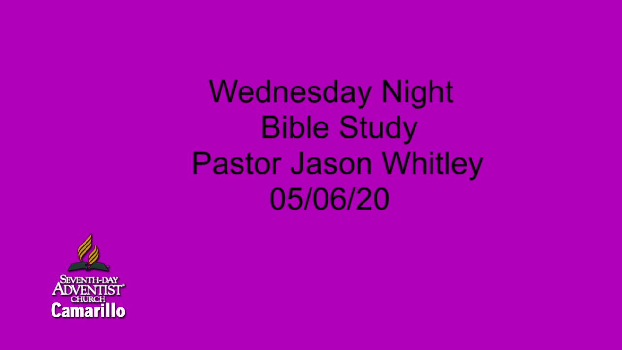 Bible Study  5/6/2020 