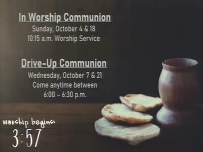 Sunday morning worship featuring contemporary worship and music