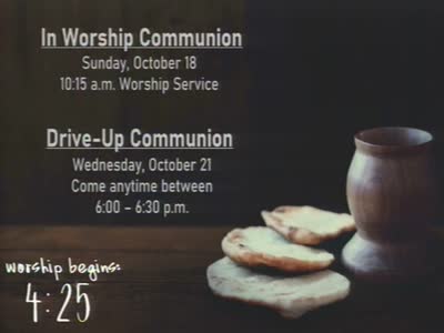 Sunday morning worship featuring contemporary worship and music