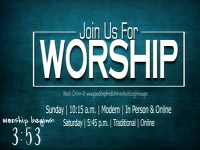 Sunday morning worship featuring contemporary worship and music