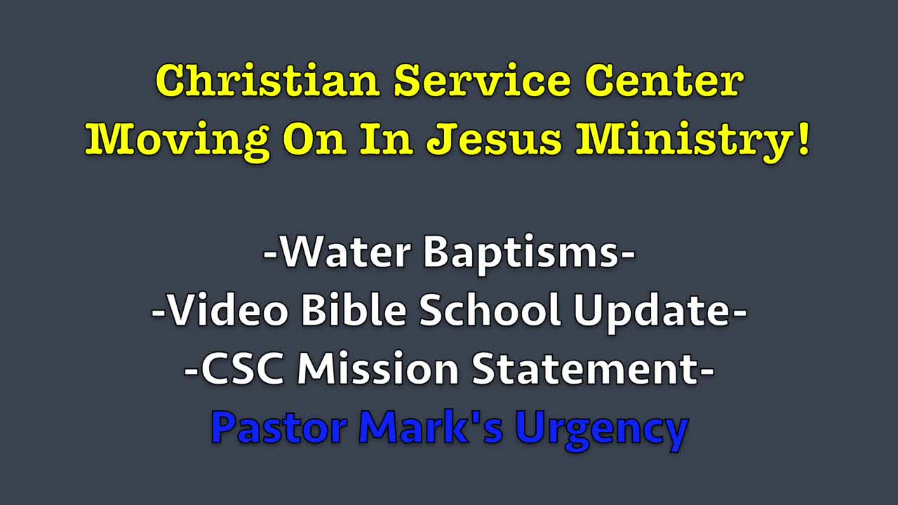 Water Baptisms Bible School Update  Urgency