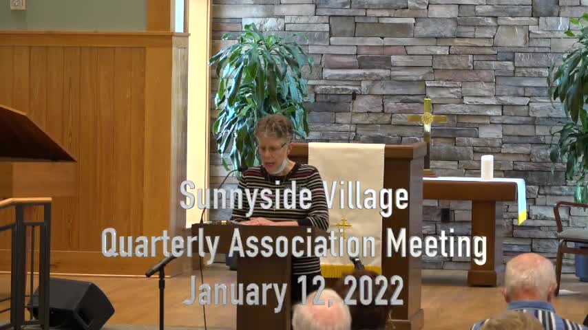 Quarterly Association Meeting 220112
