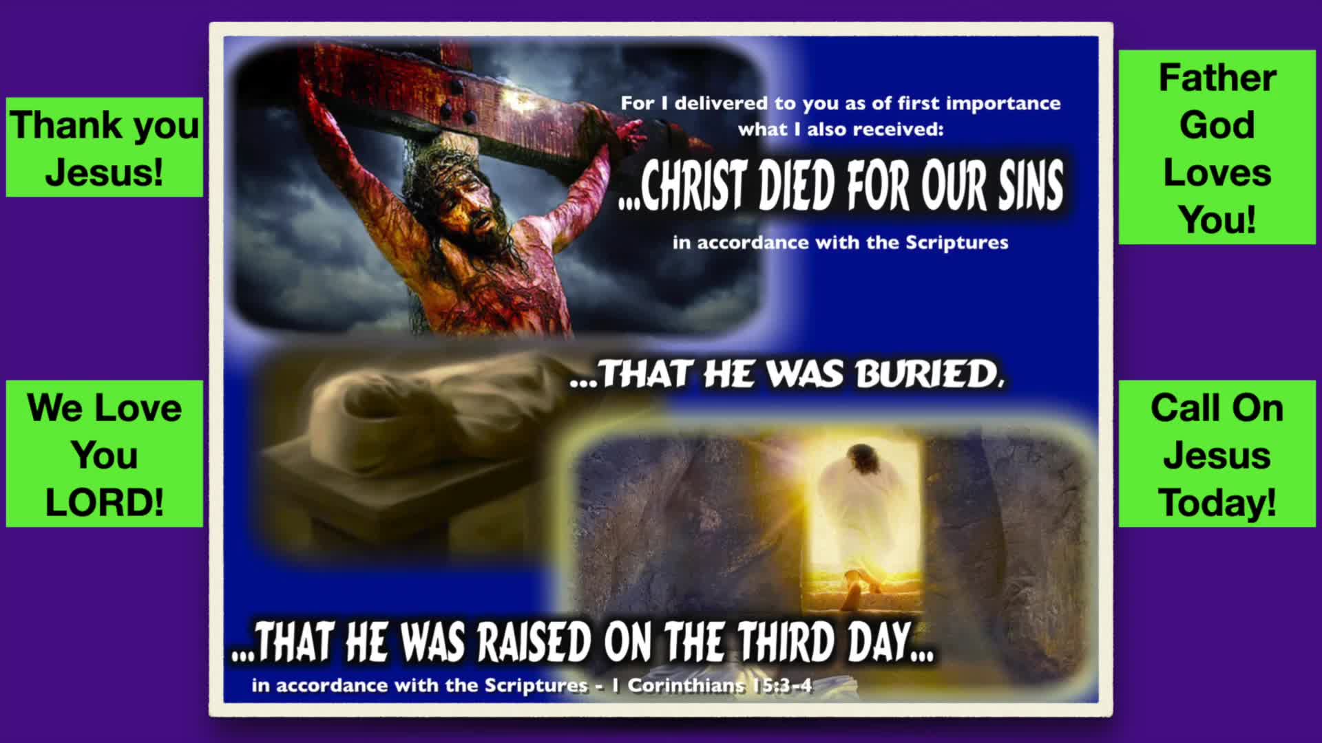 Jesus  Cross Burial Resurrection