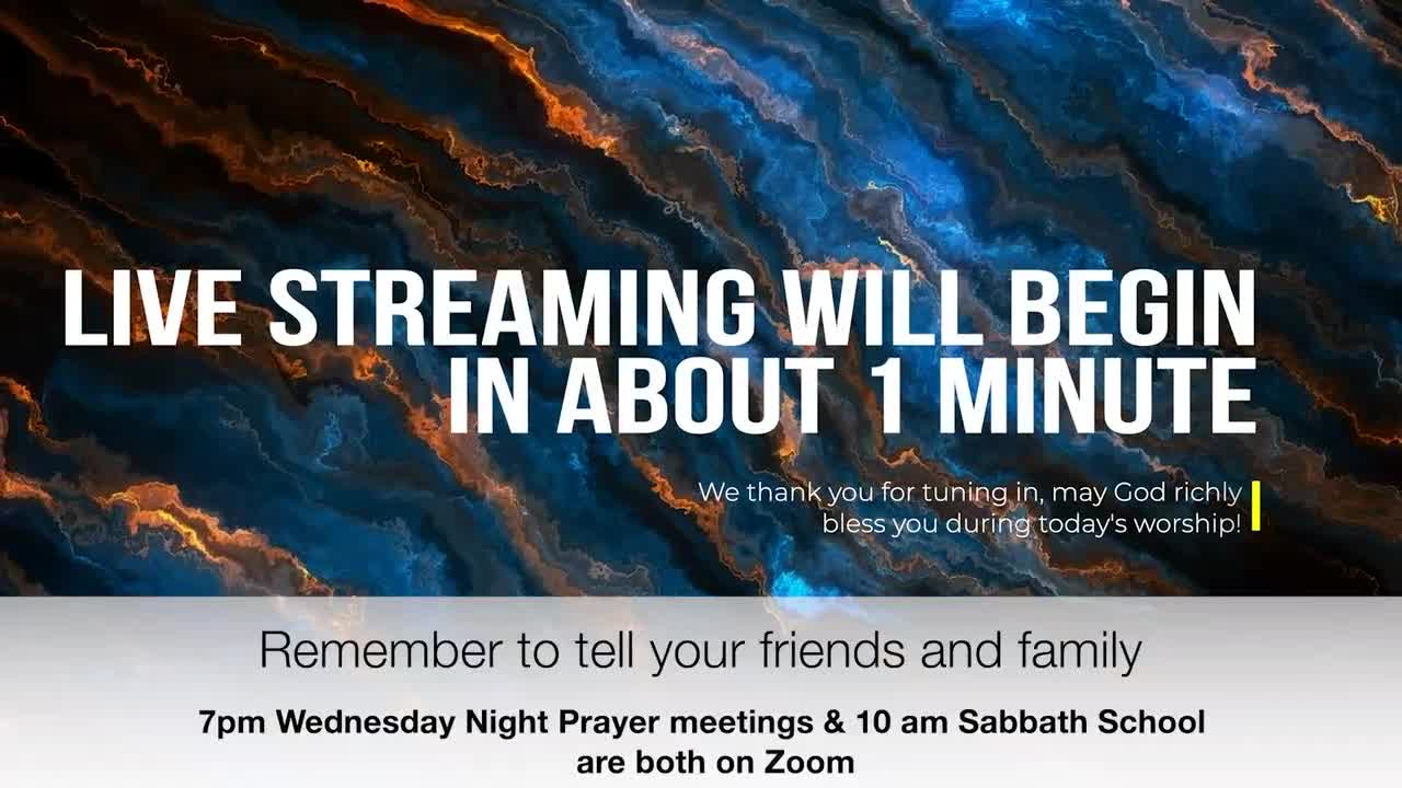 Welcome to our weekly Sabbath Service