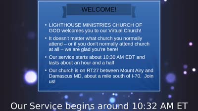 Lighthouse Ministries Church of God
Mount Airy, MD
(reupload of a better copy)