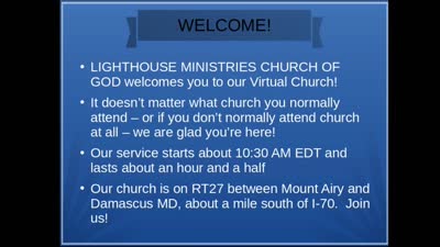 Lighthouse Ministries Church of God
Mount Airy, MD