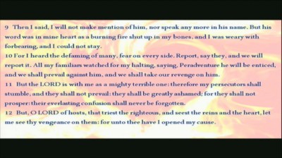 Second half of the message after a power outage during the service.
