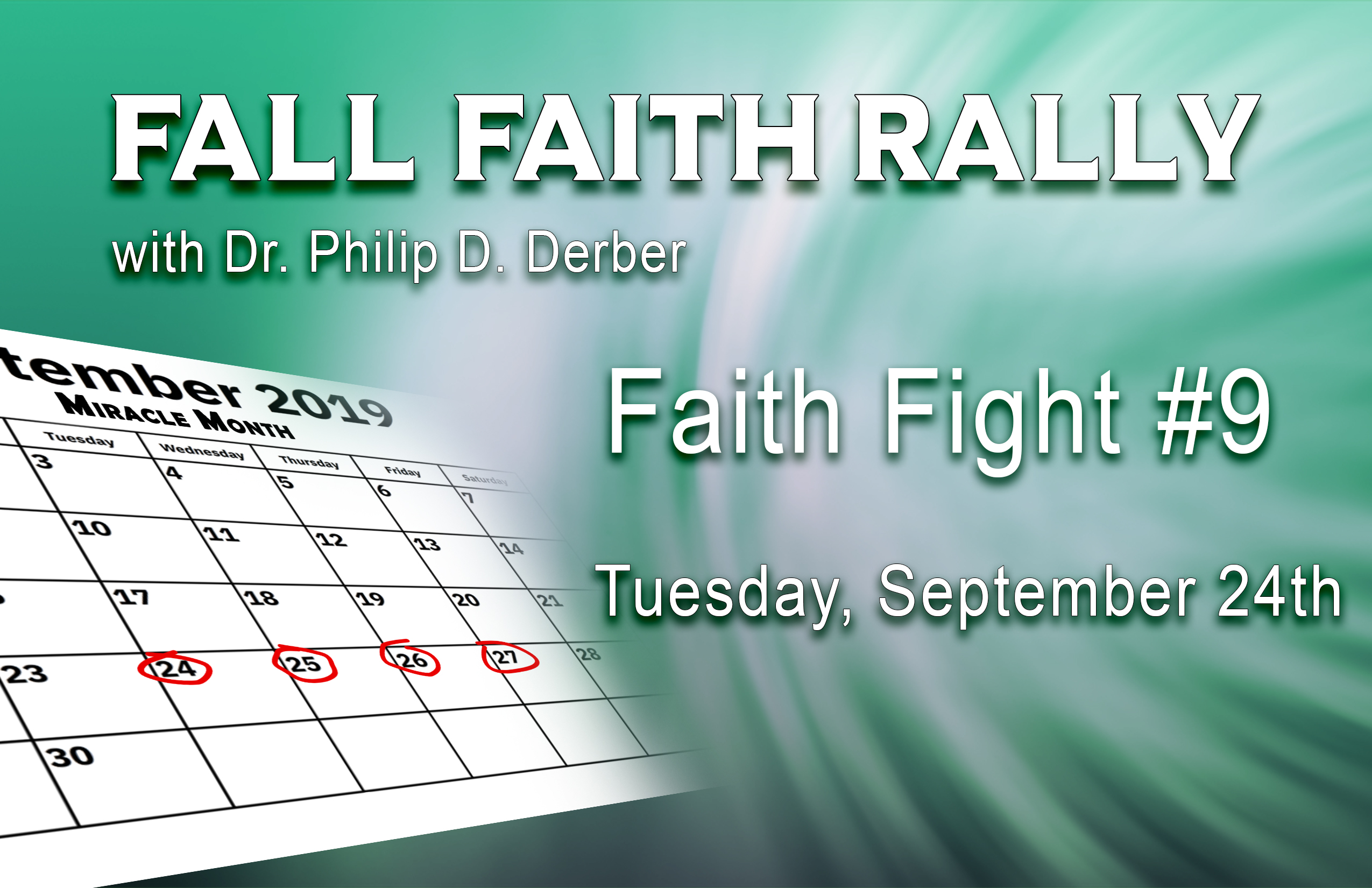 Dr. Philip D. Derber opens up the 2019 Fall Faith Rally with a message about acting on your faith.