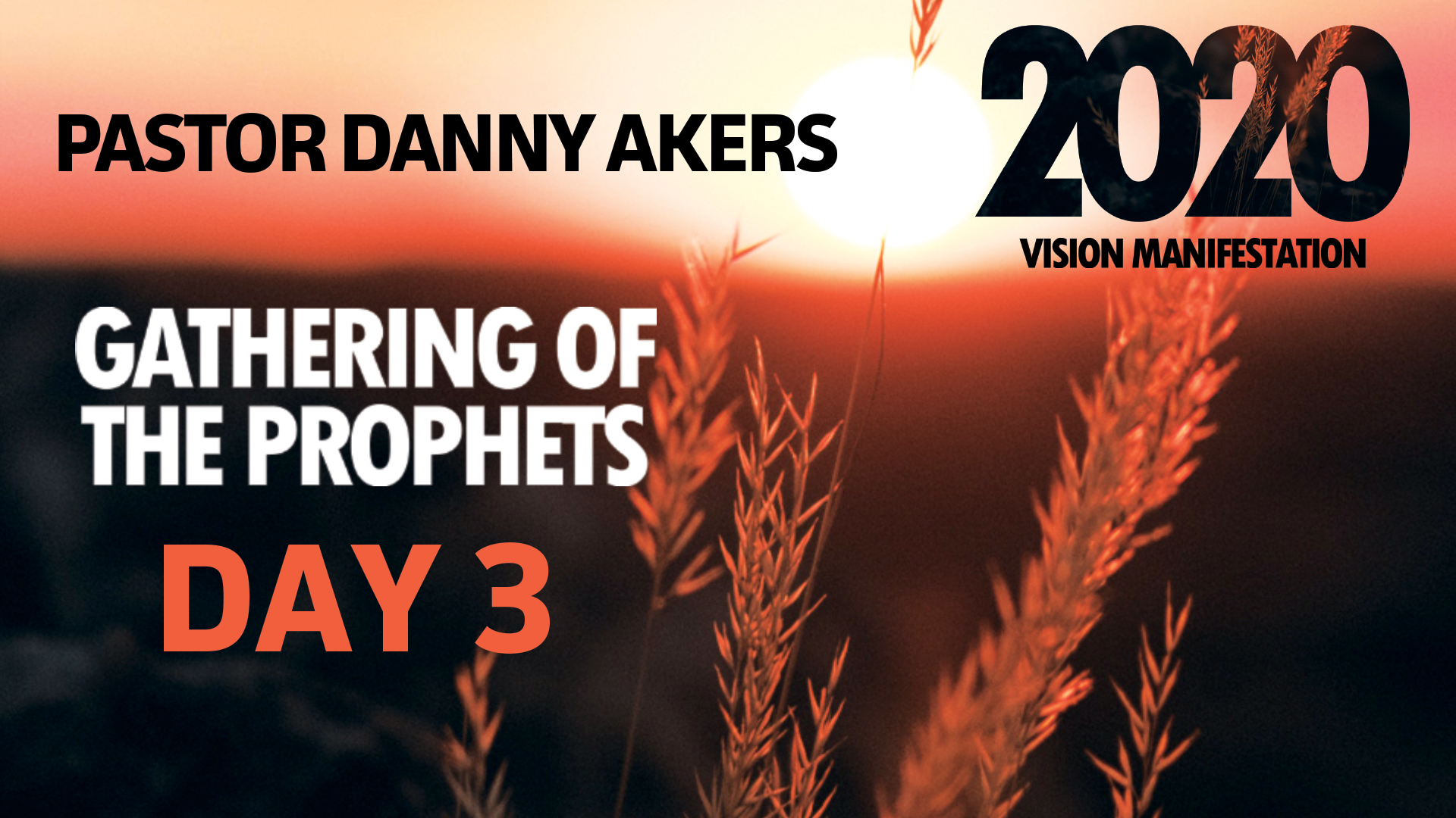 Pastor Danny Akers ministers a prophetic word on the key to see!