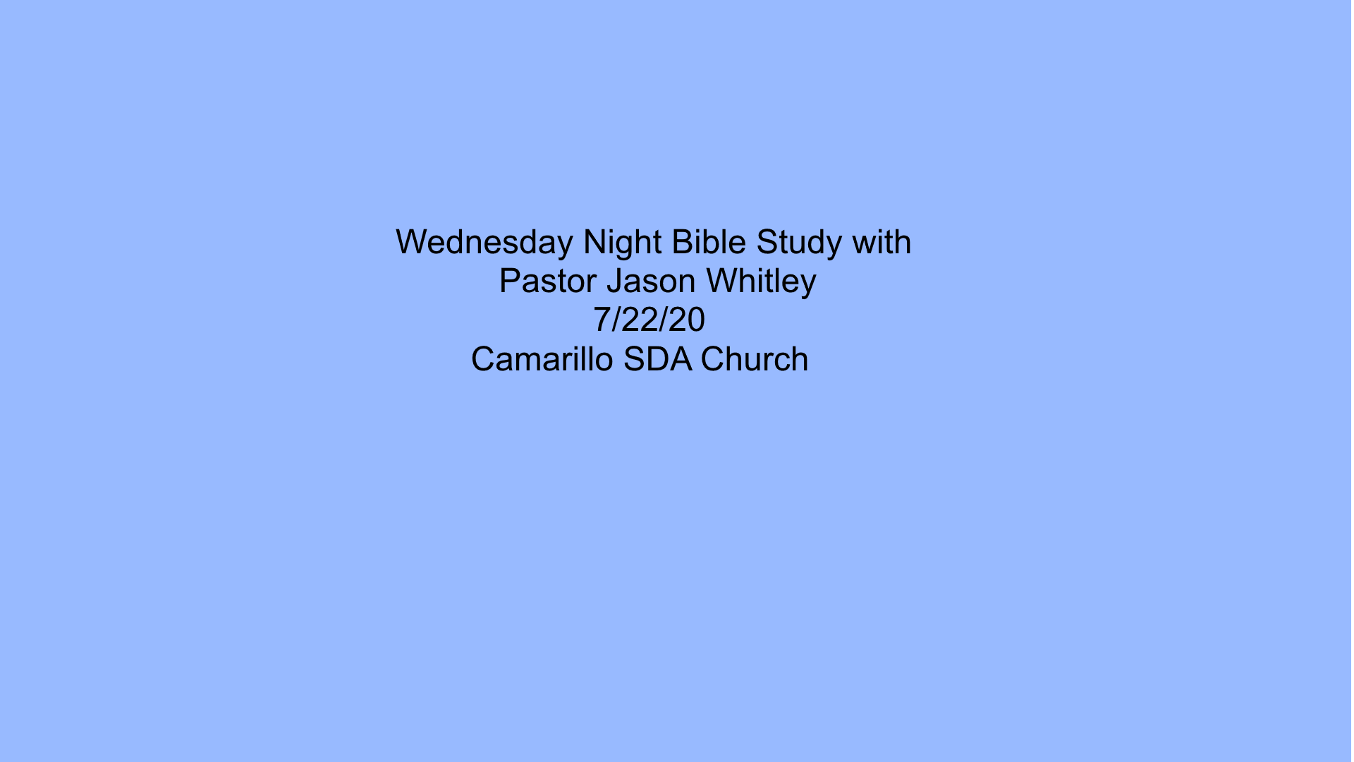 Bible Study