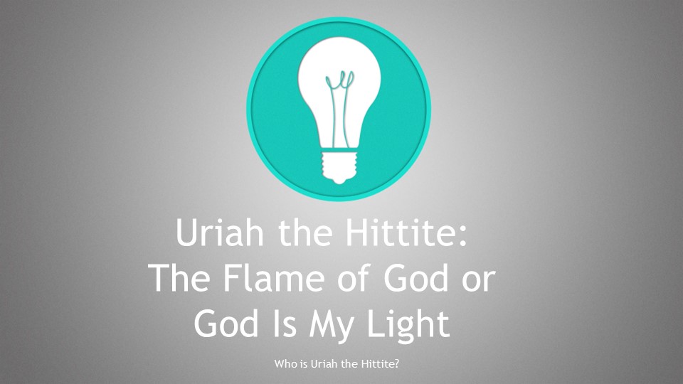 Our Adult Bible Class lesson series is titled "Lessons from their Lives.". This week's class is taught by William Parks. Sunday's lesson is titled "Uriah the Hittite".