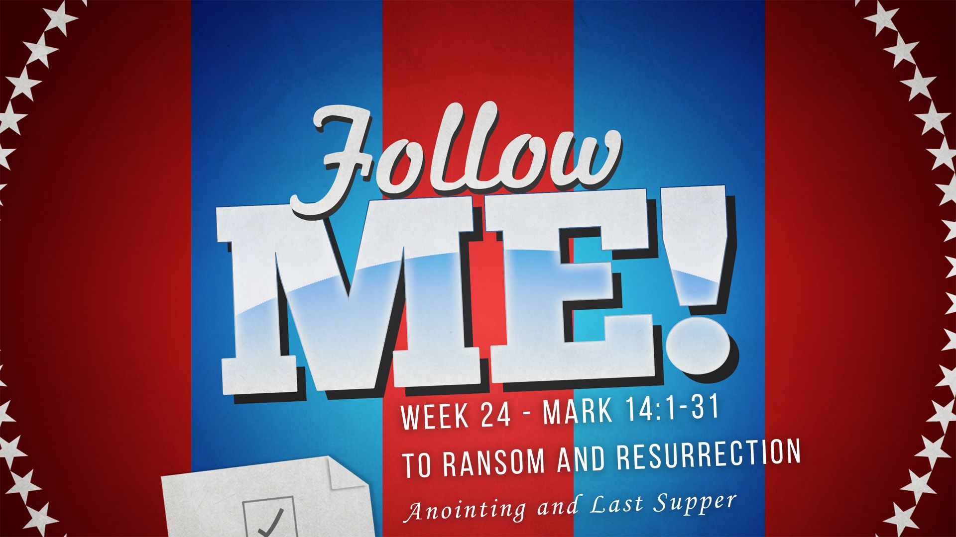 Our Pulpit Minister, Dr. Jason Noble will be preaching. Jason's lesson is titled: "Follow Me: To Ransom And Resurrection'". The scripture reading will be from Mark 14:1-31.
Join Us!