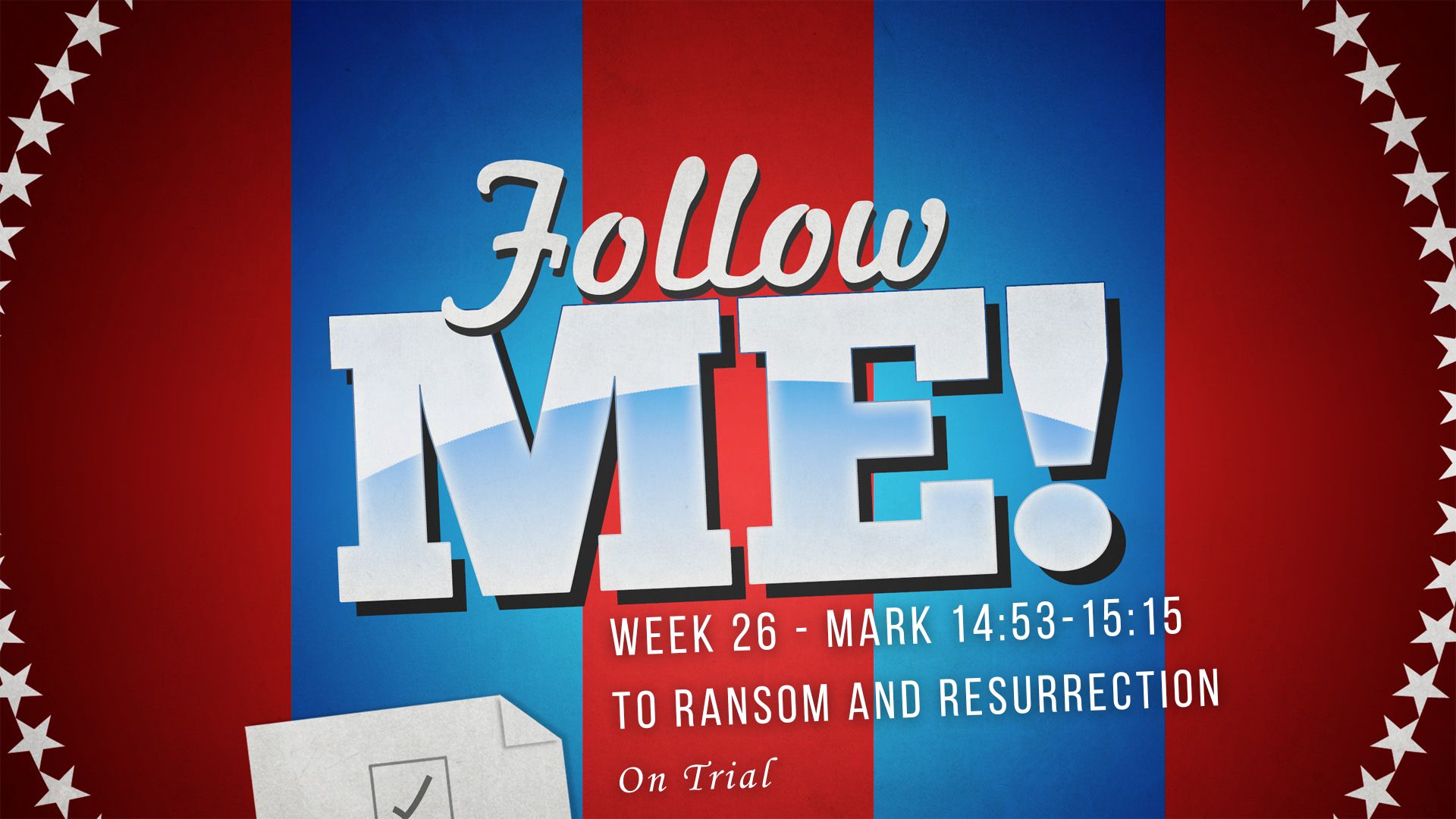 Our Pulpit Minister, Dr. Jason Noble is preaching. Jason's lesson is titled: "Follow Me: To Ransom And Resurrection On Trial'". The scripture reading will be from Mark 14:53-15:1-15.
Join Us!
