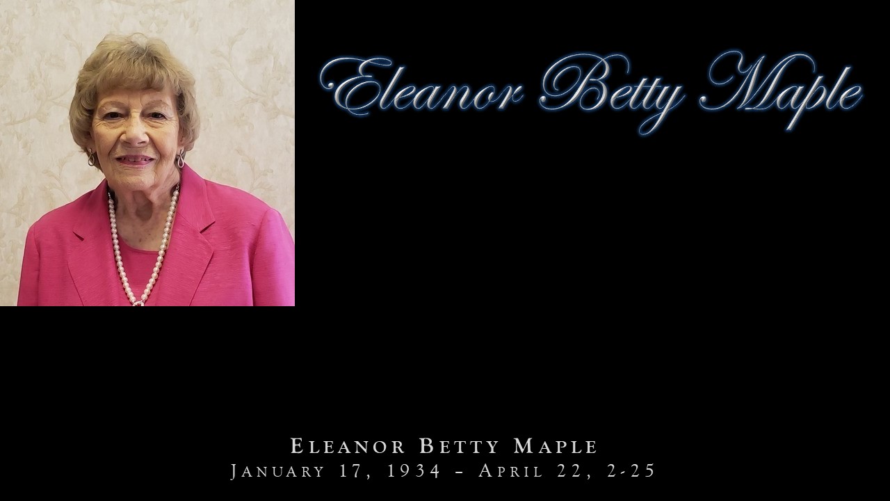 Celebration of Life Service for Eleanor Maple