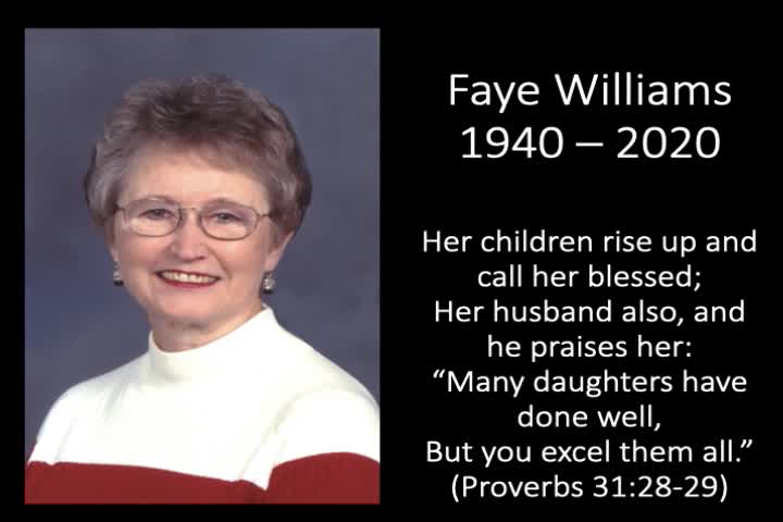 Faye Williams Memorial Service