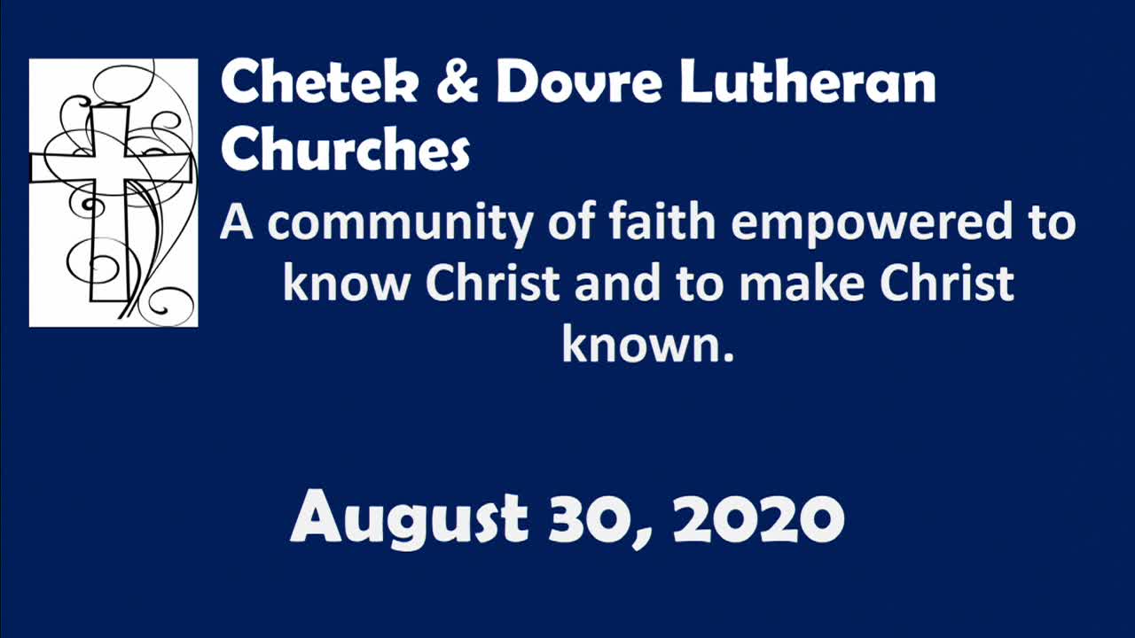 August 30 2020 Sunday Service