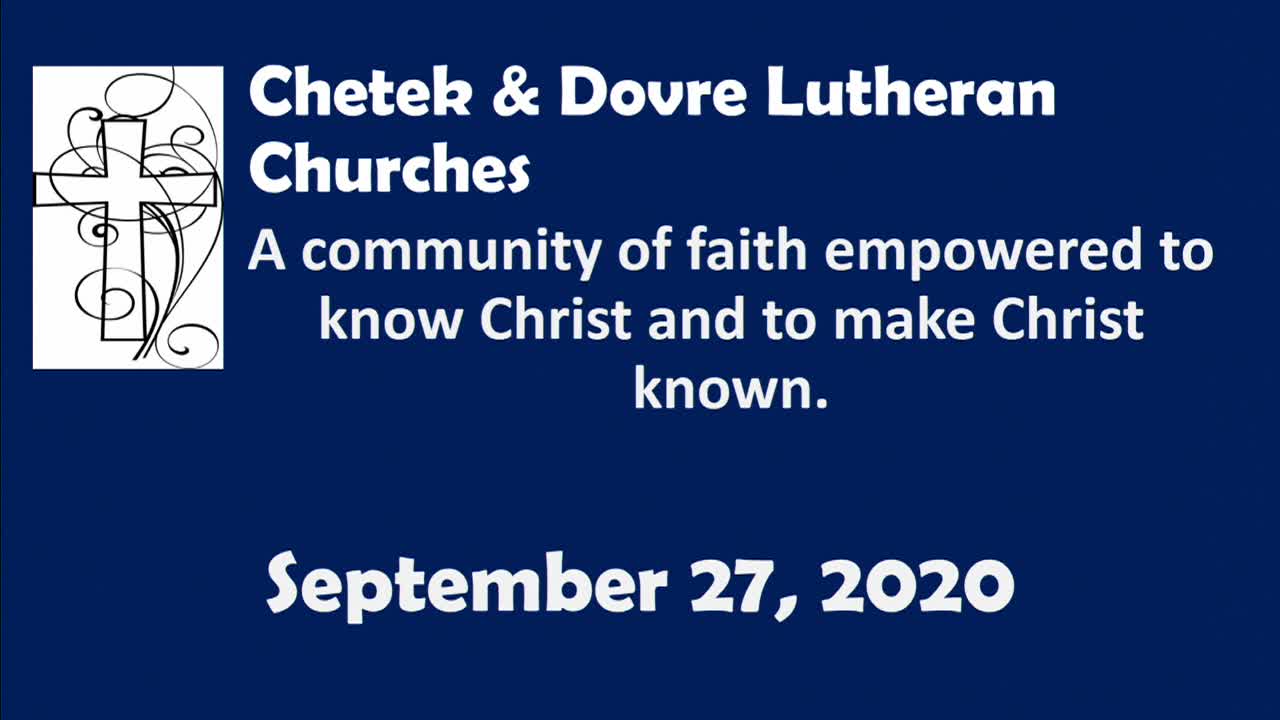 Sept 27 2020 Sunday Service