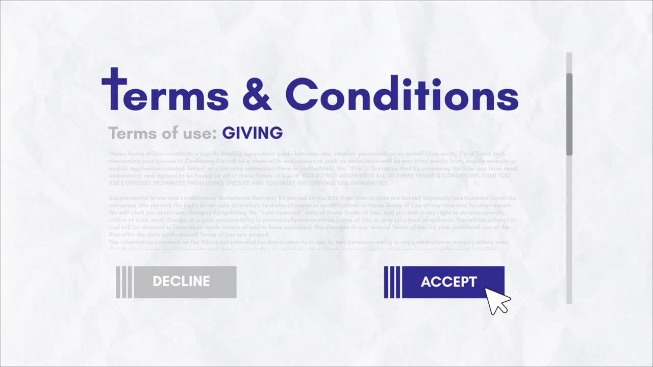 Terms & Conditions: Giving