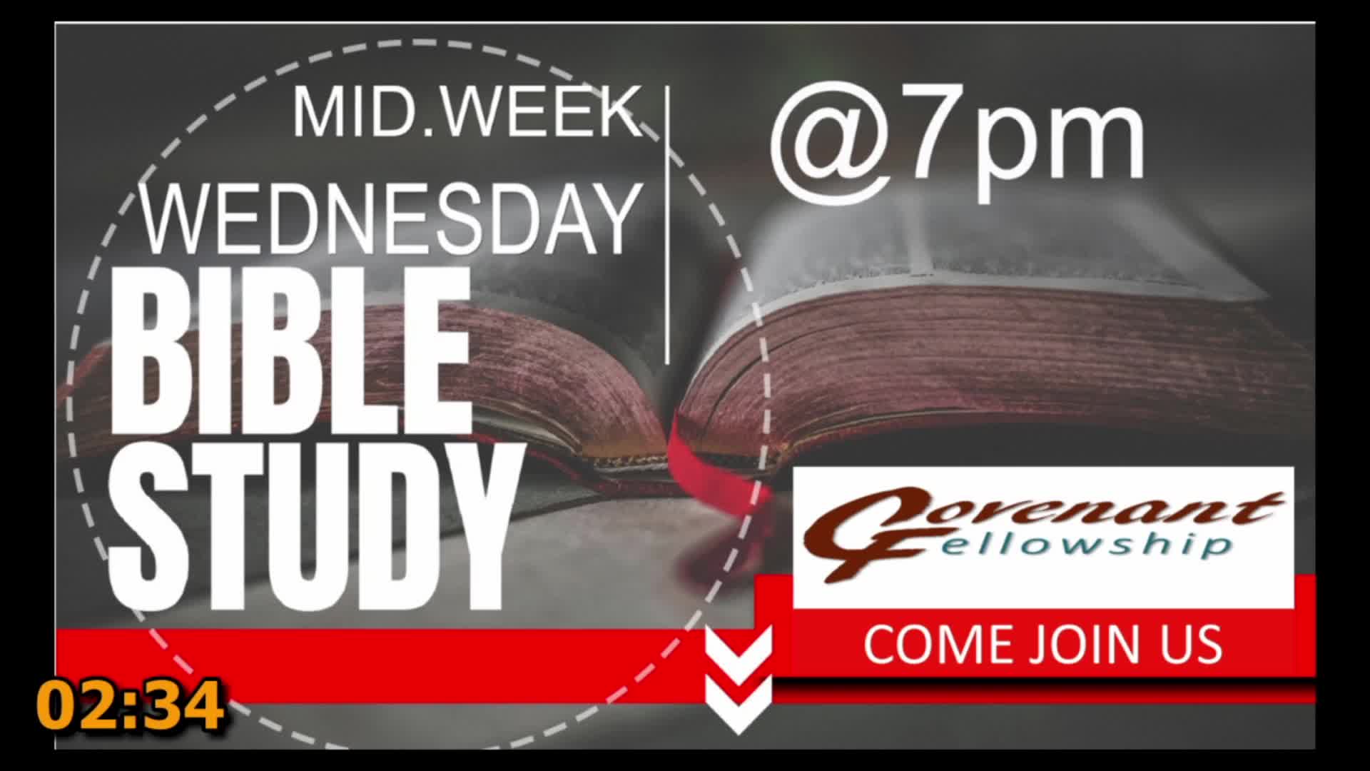 Wednesday Night Bible Study  July 7 2021
