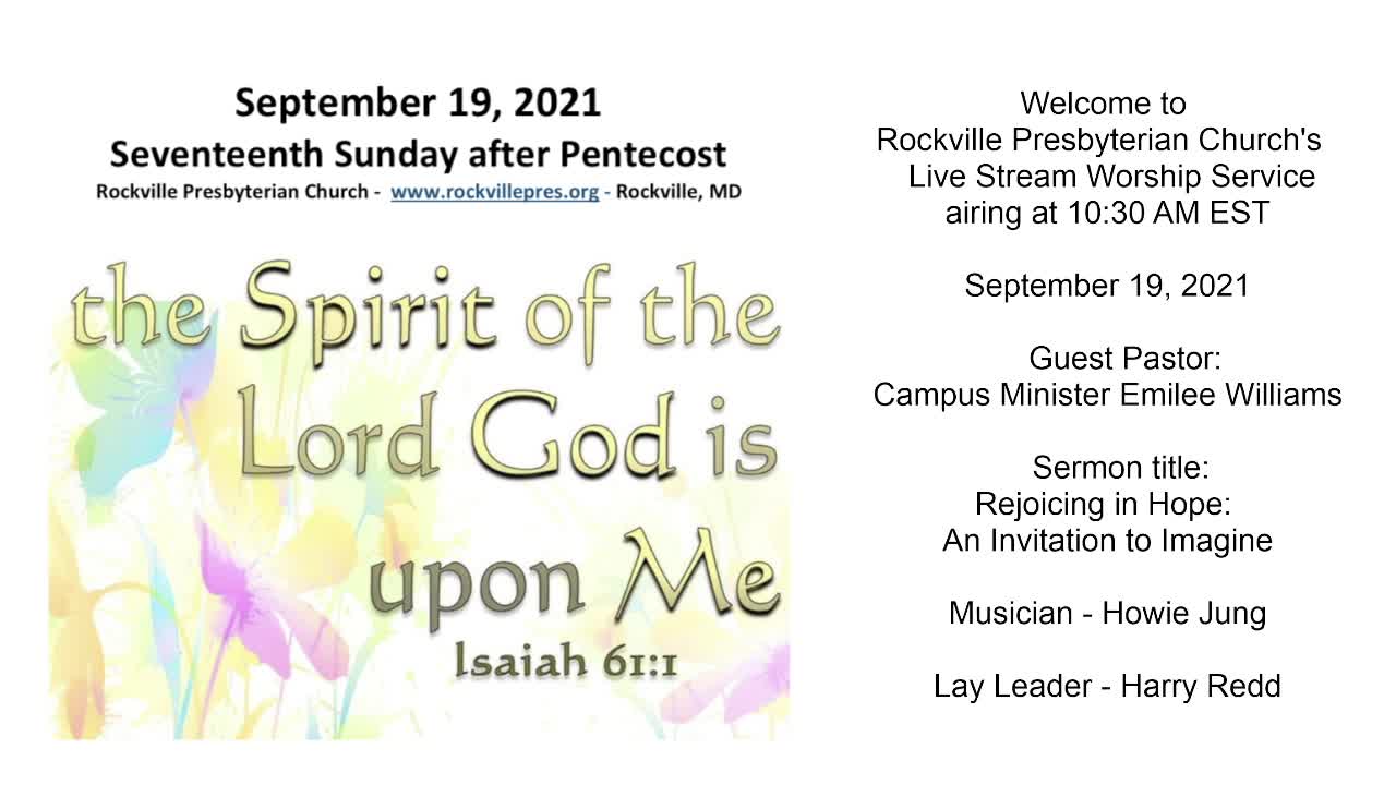 Rejoicing in Hope An Invitation to Imagine