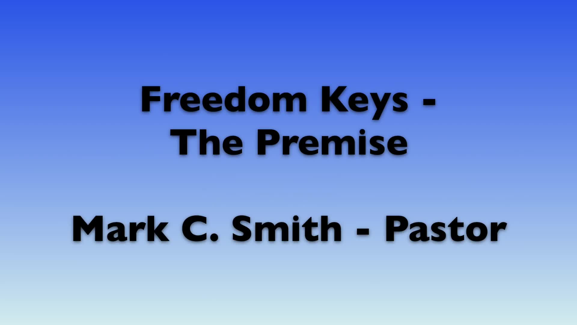 Freedom Keys - A Premise