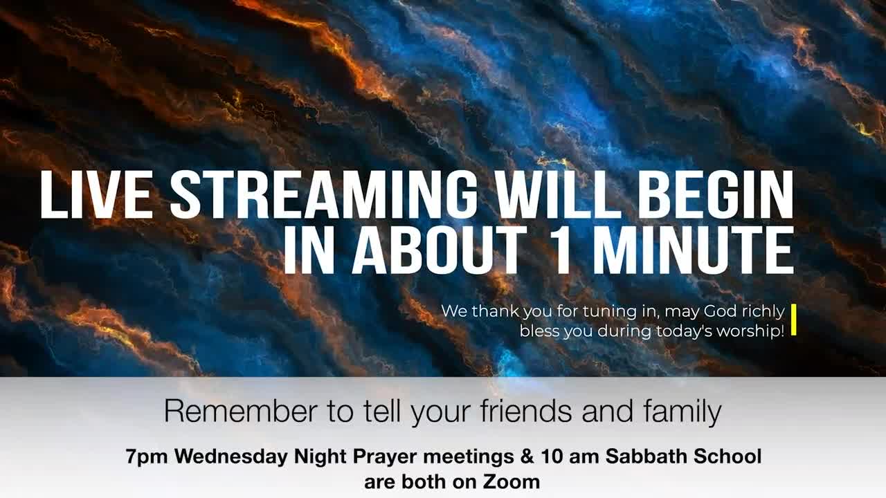 Welcome to our weekly Sabbath Service