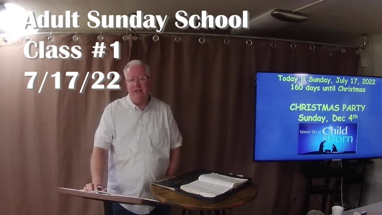 Adult Sunday School 1