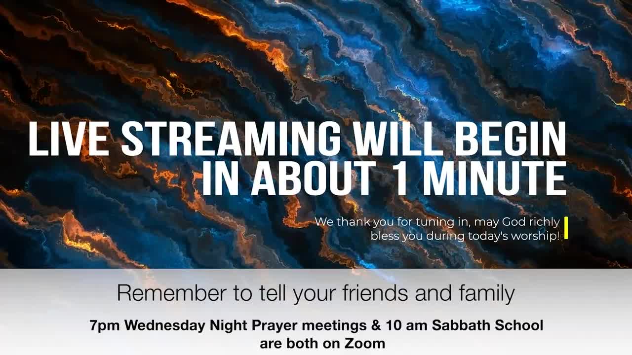 Welcome to our weekly Sabbath Service