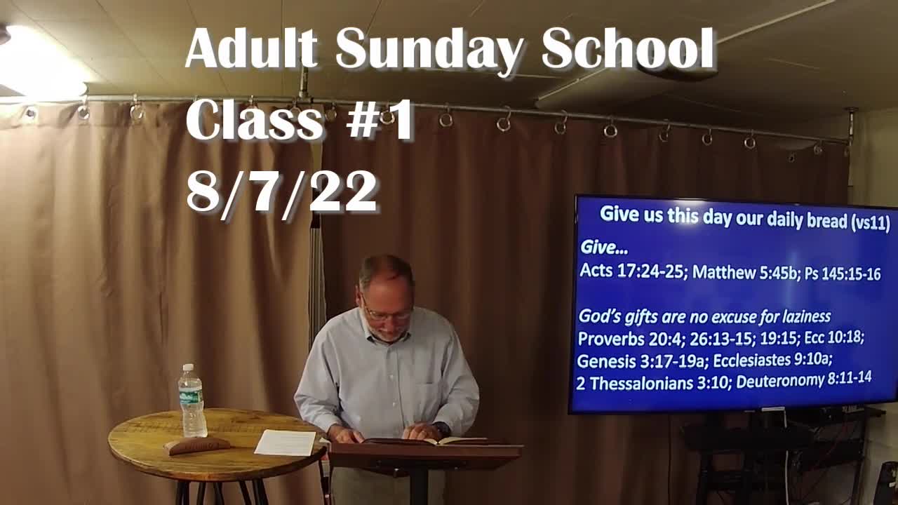 Adult Sunday School 1