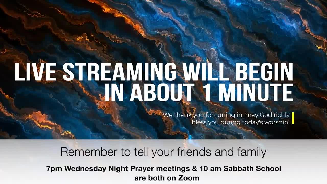 Welcome to our weekly Sabbath Service