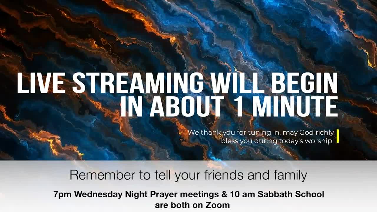 Welcome to our weekly Sabbath Service