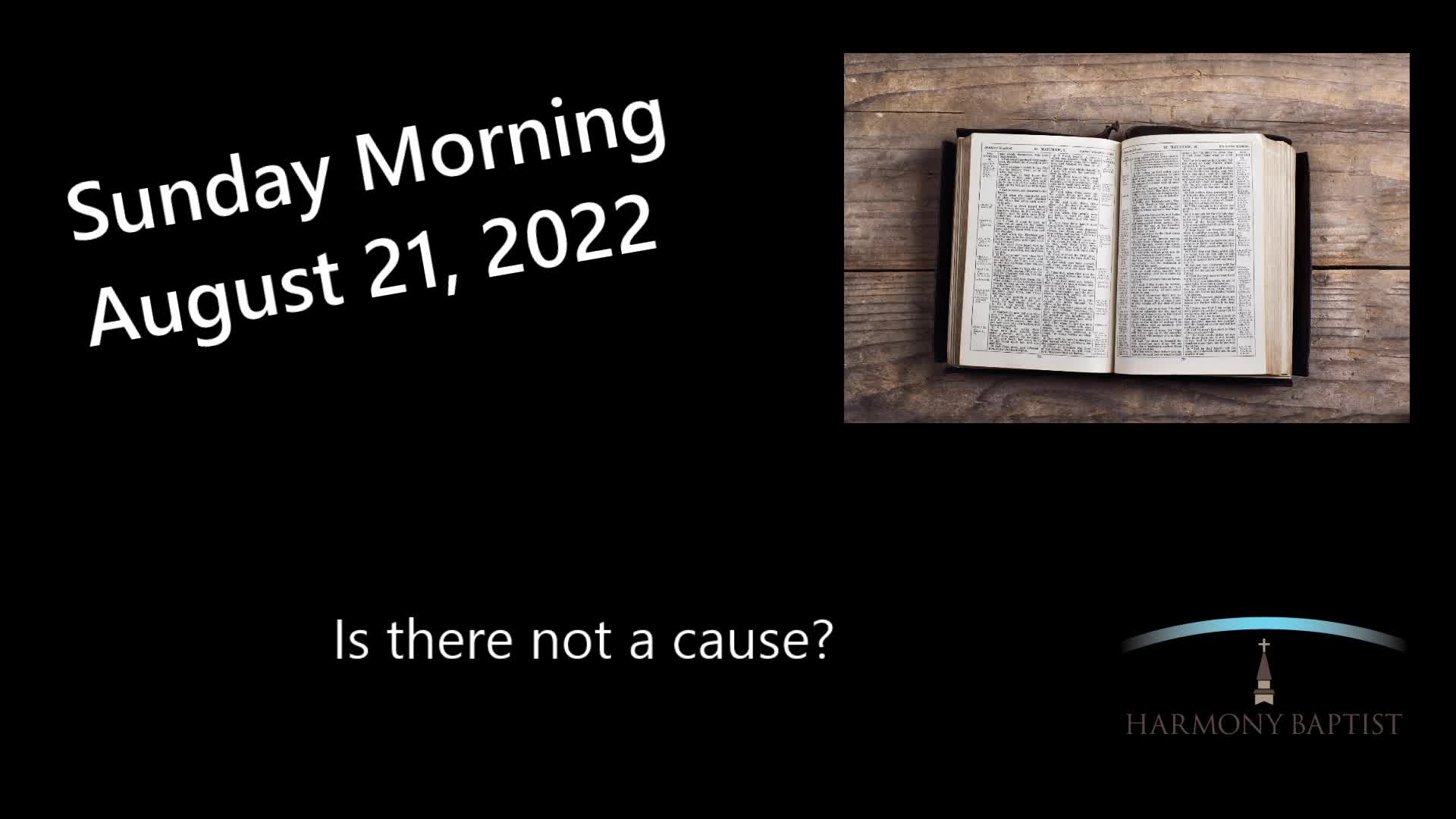 Is there not a cause