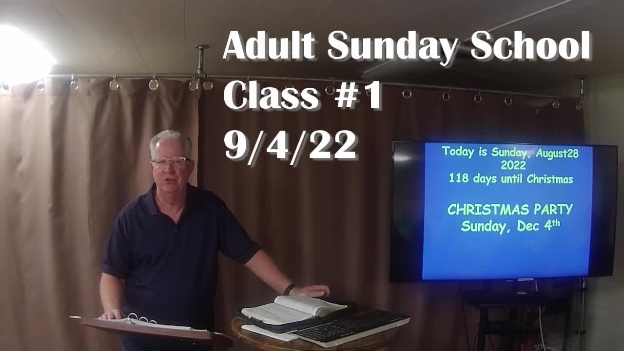 Adult Sunday School 1