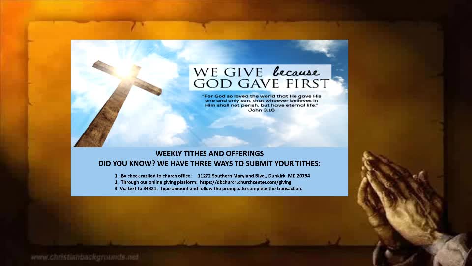 Weekly Prayer & Bible Study