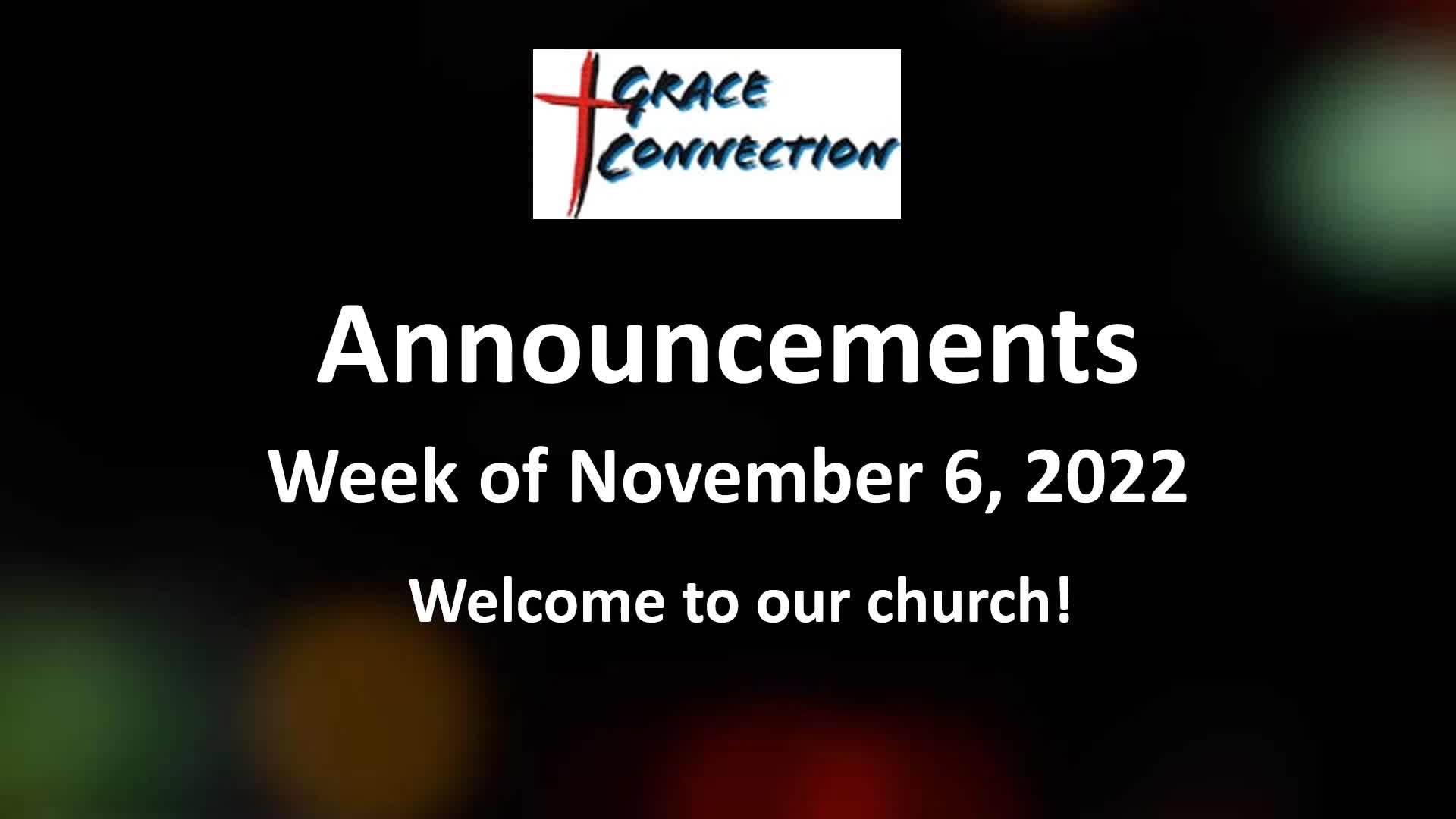 Announcements  Week of 110622