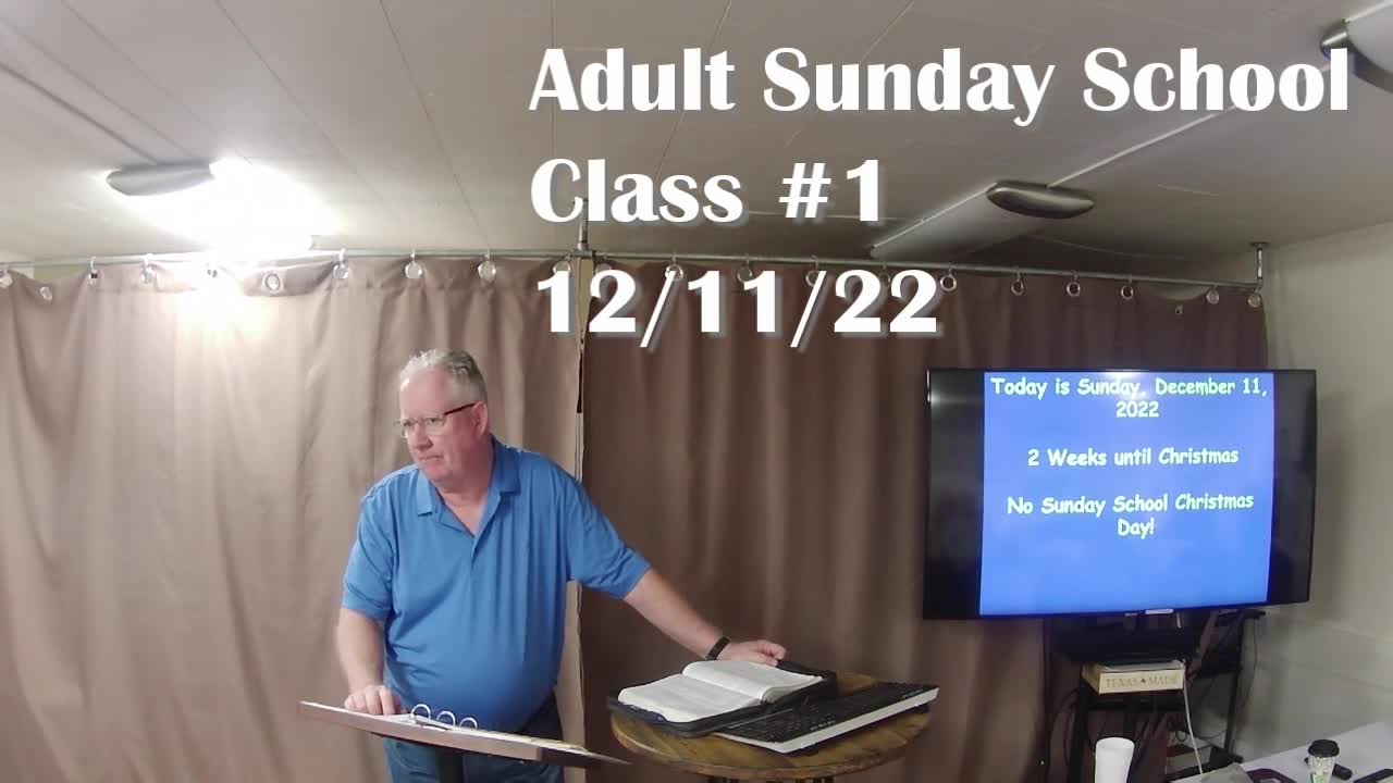 Adult Sunday School 1