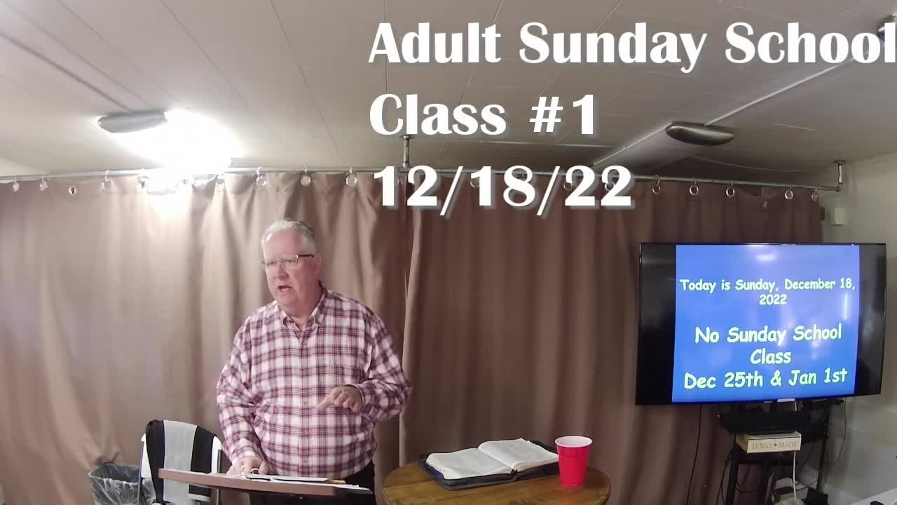 Adult Sunday School 1