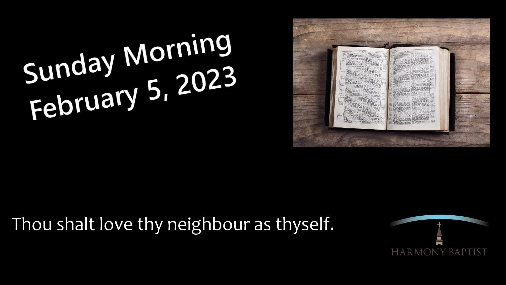 Thou shalt love thy neighbour as thyself