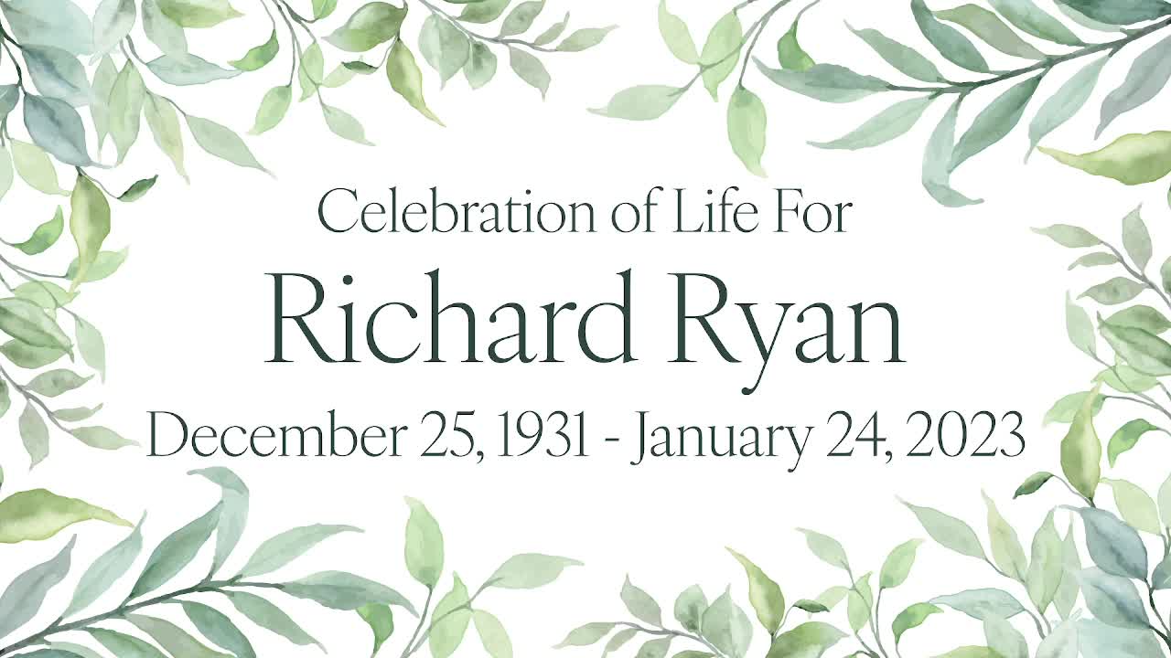 Richard Ryan Memorial Service