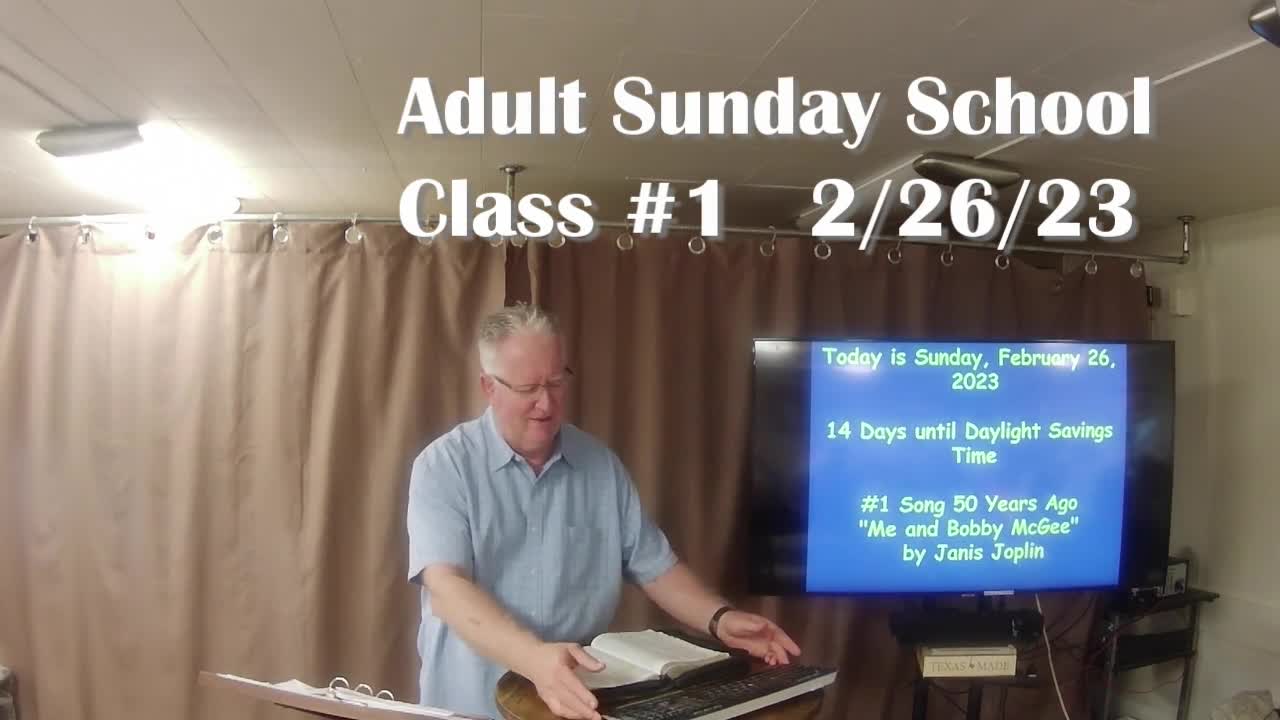 Adult Sunday School 1