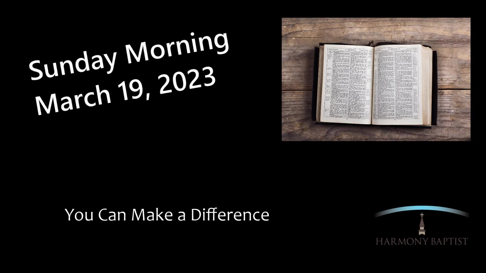 You Can Make a Difference