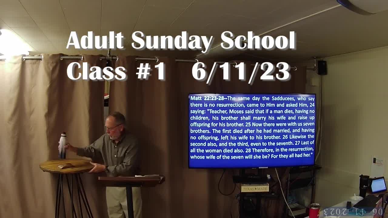 Adult Sunday School 1