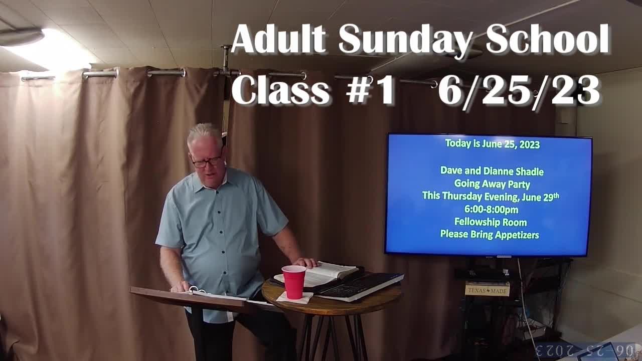 Adult Sunday School 1