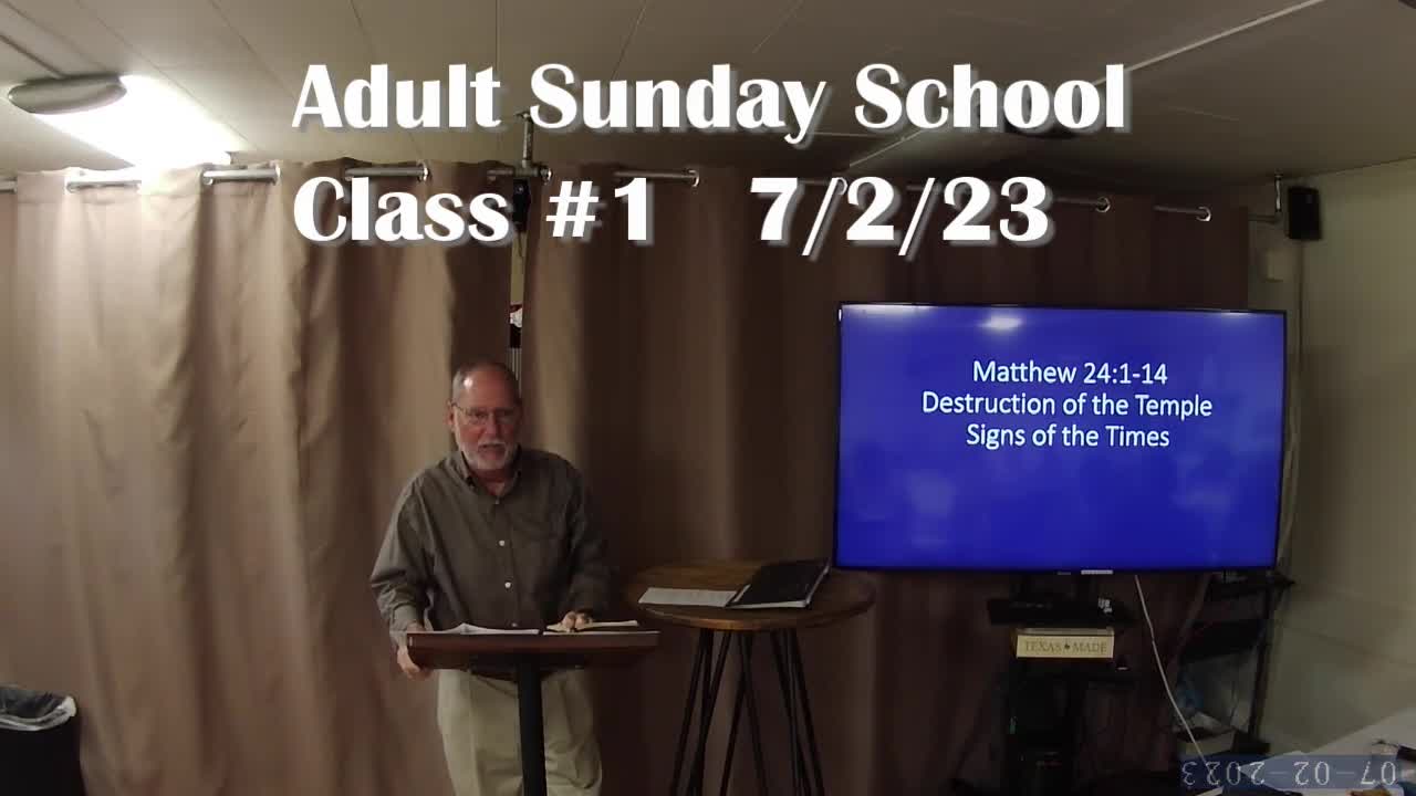 Adult Sunday School 1