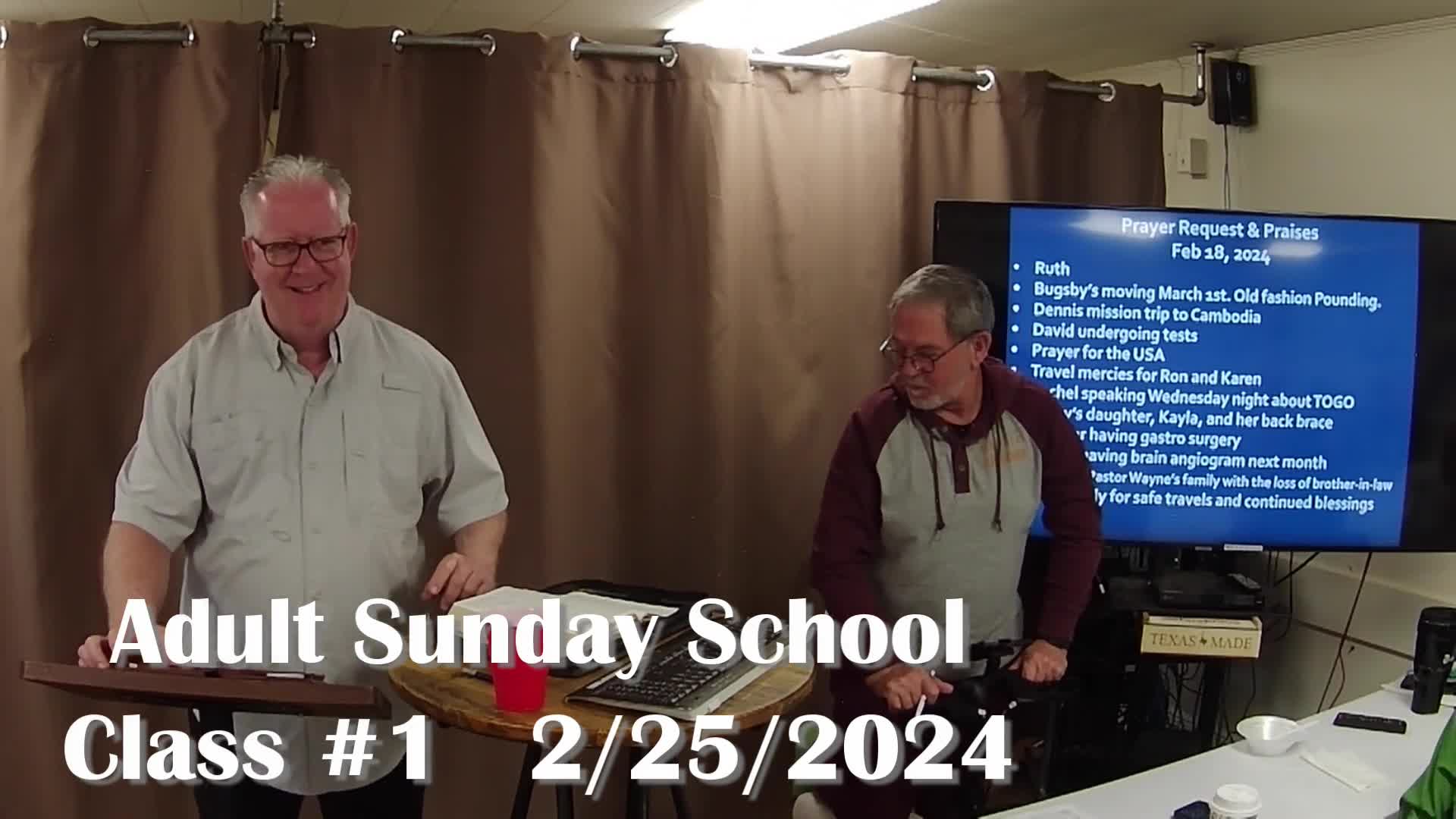 Adult Sunday School 1