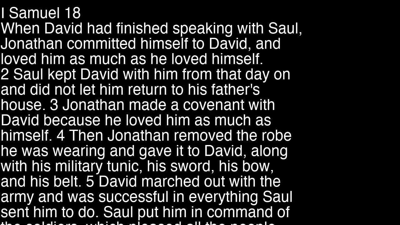 I Samuel 18.  2/19/2025 4:28:59 PM