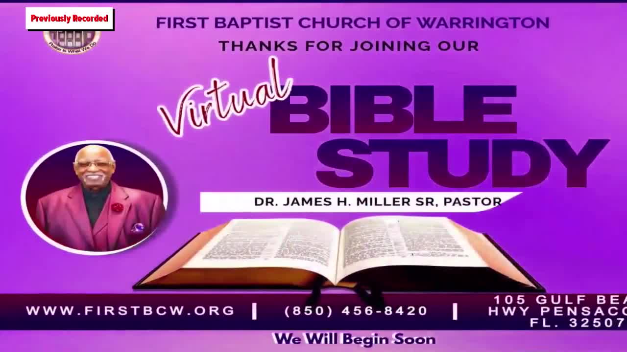 FBW BIBLE STUDY - Paster Miller 9-10-25