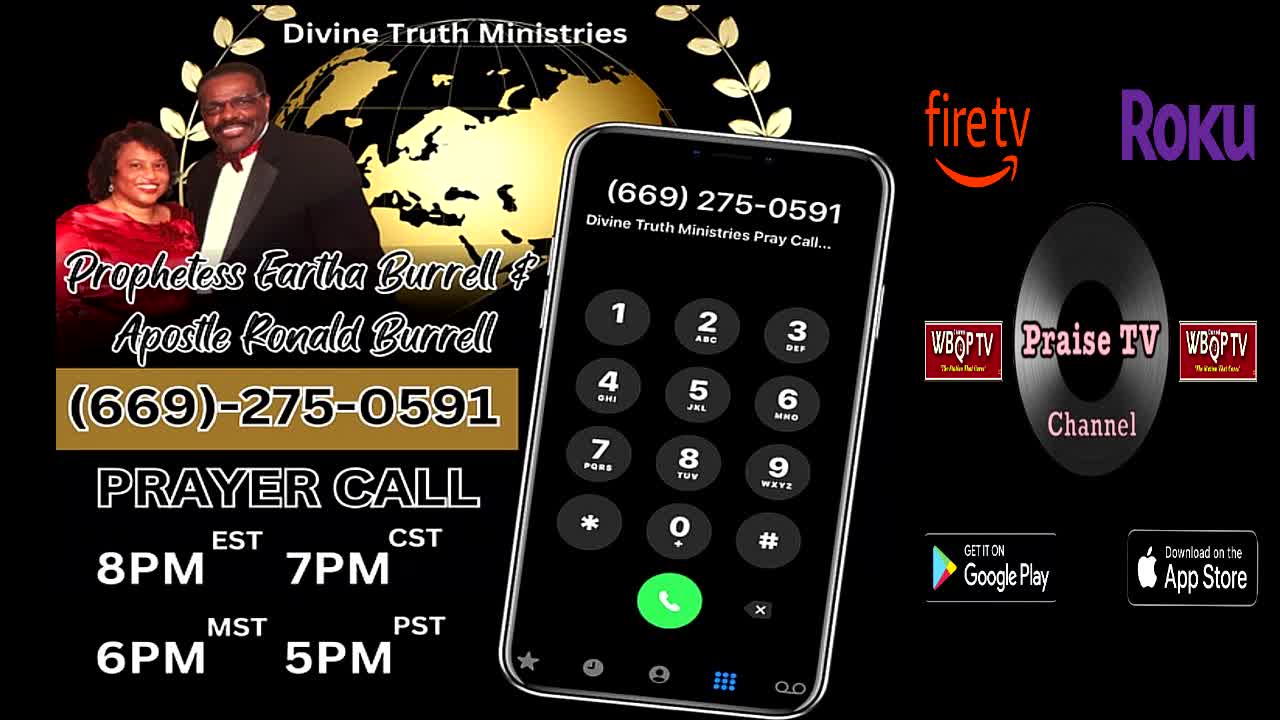 Live Prayer Line Every Wednesday@7pm cst.