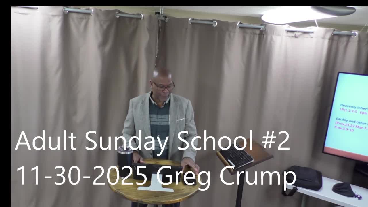 Adult Sunday School 2