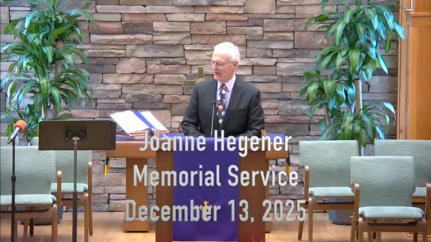 Joanne Hegener Memorial Service